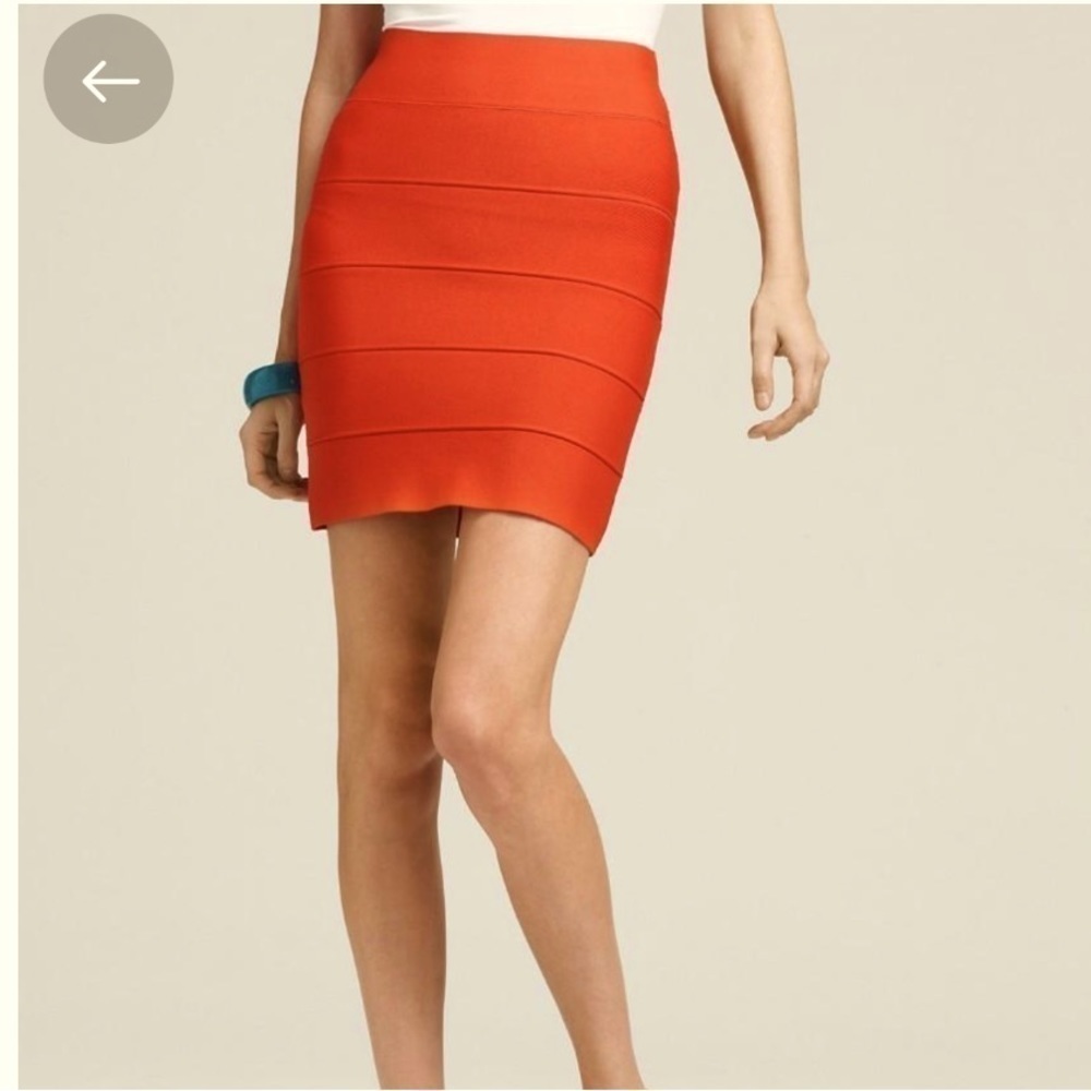 HERVE LEGER x FOREVER 21 Coral Popper Bandage bodycon mini Skirt women’s size L